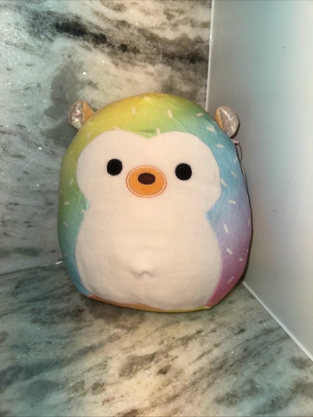 Squishmallows Pastel Rainbow Penguin Plush - White, Yellow, Green, Blue, Purple